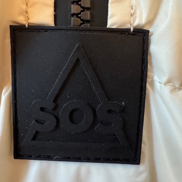 SOS Scandinavian Down Filled White and Black Puffer Coat Sz 48EU - Picture 13 of 14